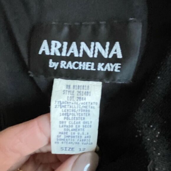 NWT Arianna by Rachel Kay long black dress size 12 - Picture 10 of 14